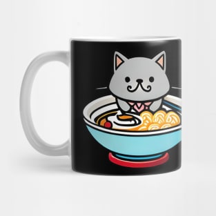 Cute Japanese Cat ramen Mug
